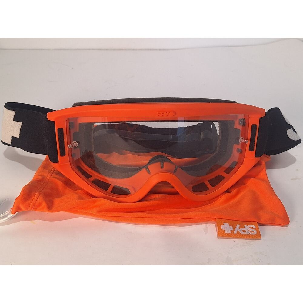 Spy+ Orange Motocross Goggles MX ATV Dirt Bike Off Road W/ Carry Bag - NM!
